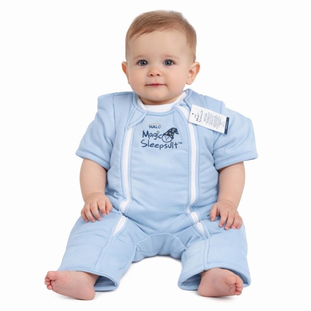 HALO Magic Sleepsuit Blue 3-6M 18-21 lbs Wearable Blanket Excellent - Picture 4 of 5